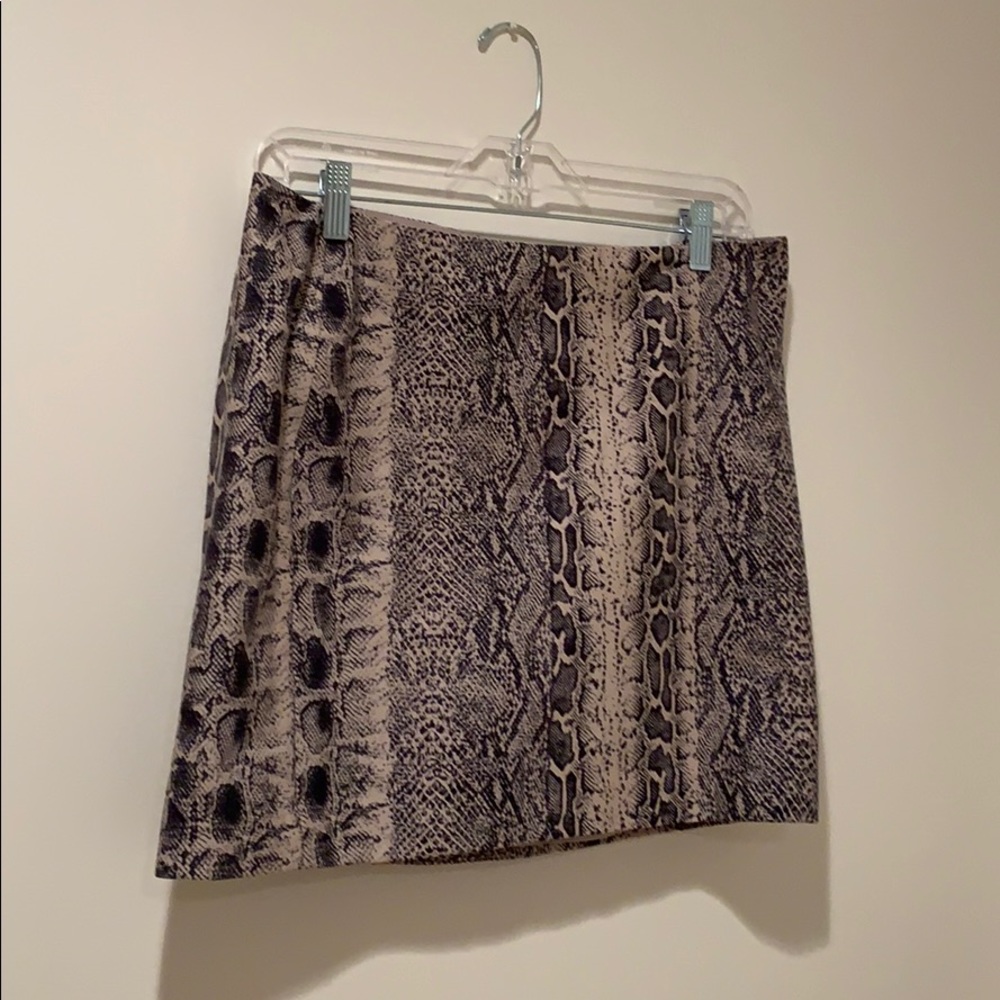 Snake print mini skirt